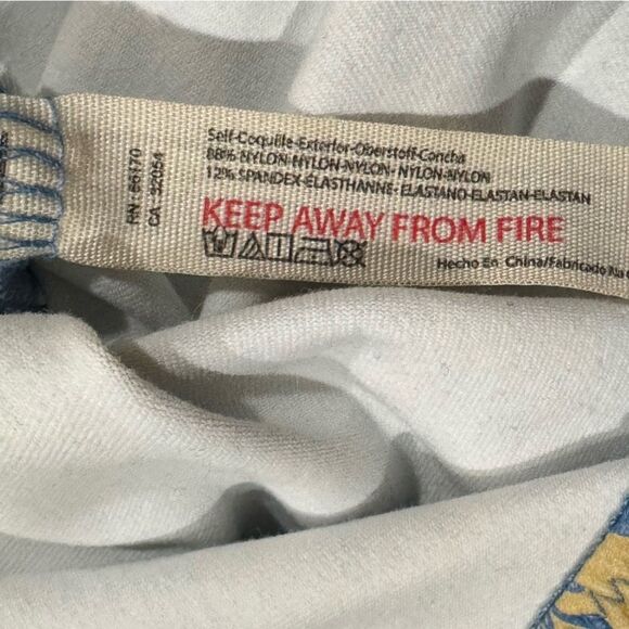 Free People Somethin Bout You Cornflower Floral Combo Bodysuit Women’s Medium - Picture 6 of 6